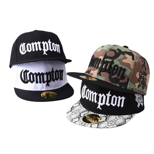 1PC Men's and women's Compton baseball caps Korean version of personalized hip-hop flat brim camouflage caps